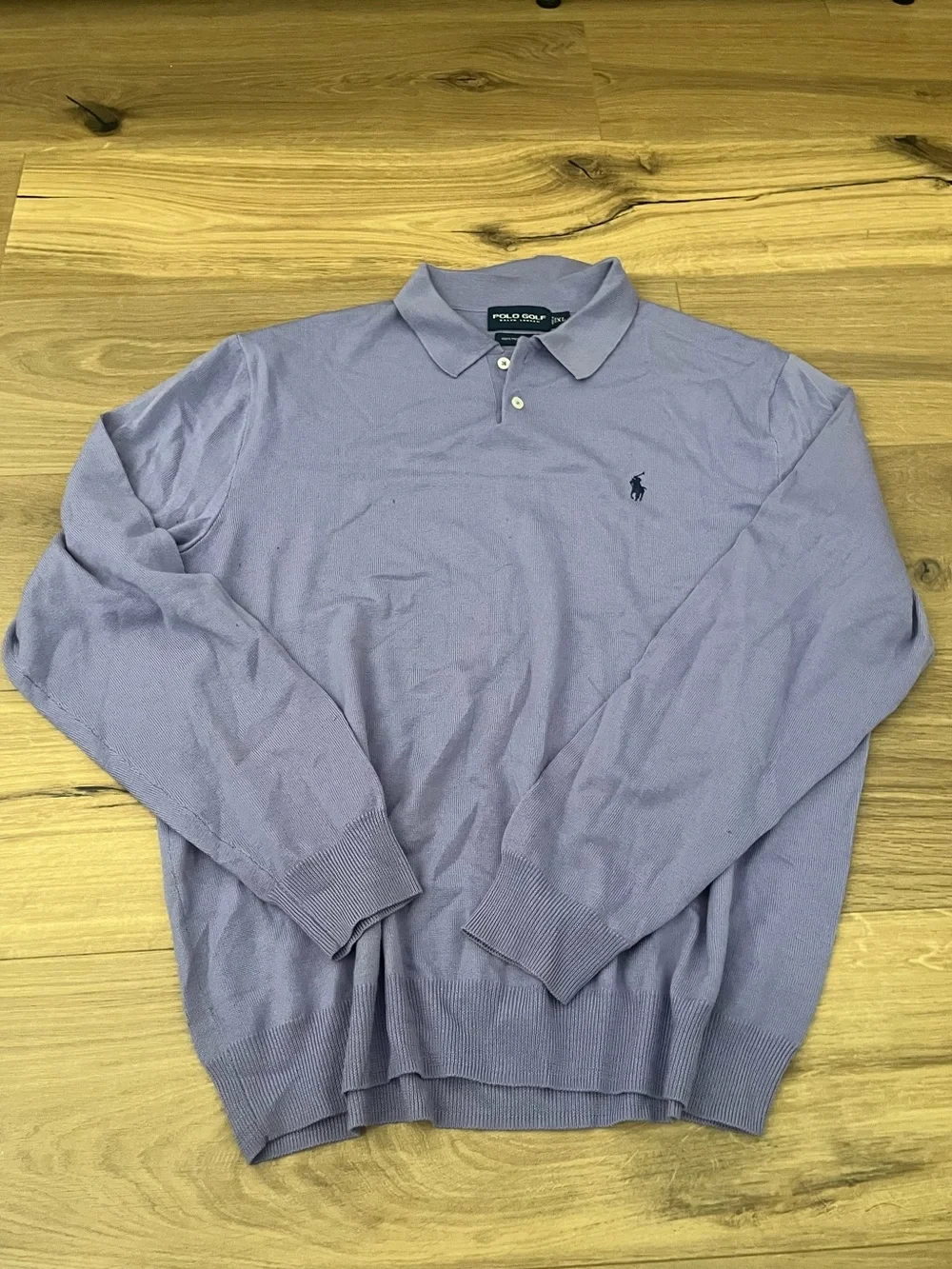 Ralph Lauren Lavender Long-Sleeve Polo Sweater